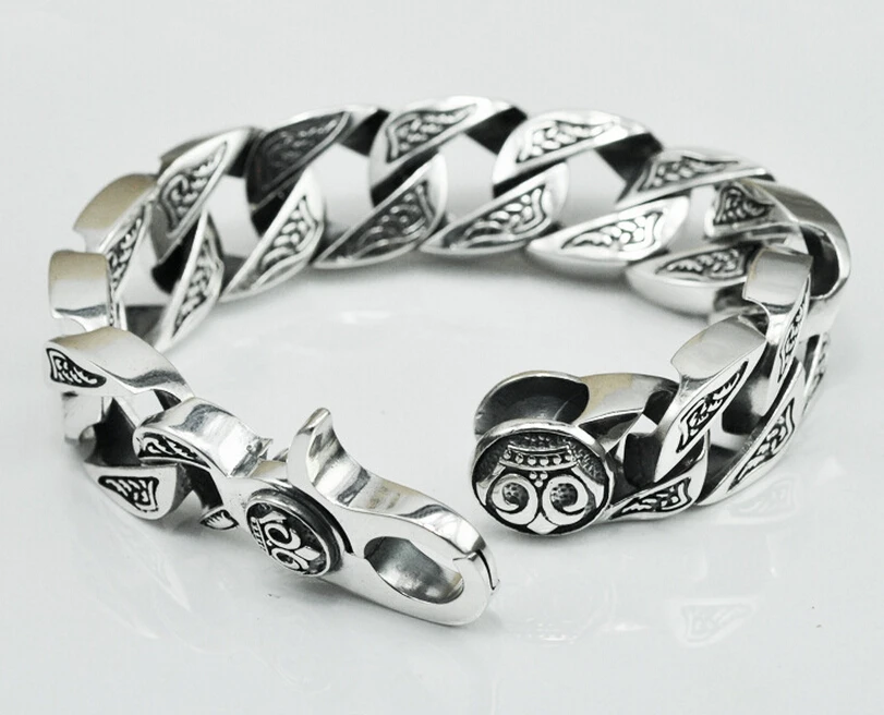  Thai silver original handmade silver jewelry 925 sterling silver domineering vintage Chain & Link bracelets 