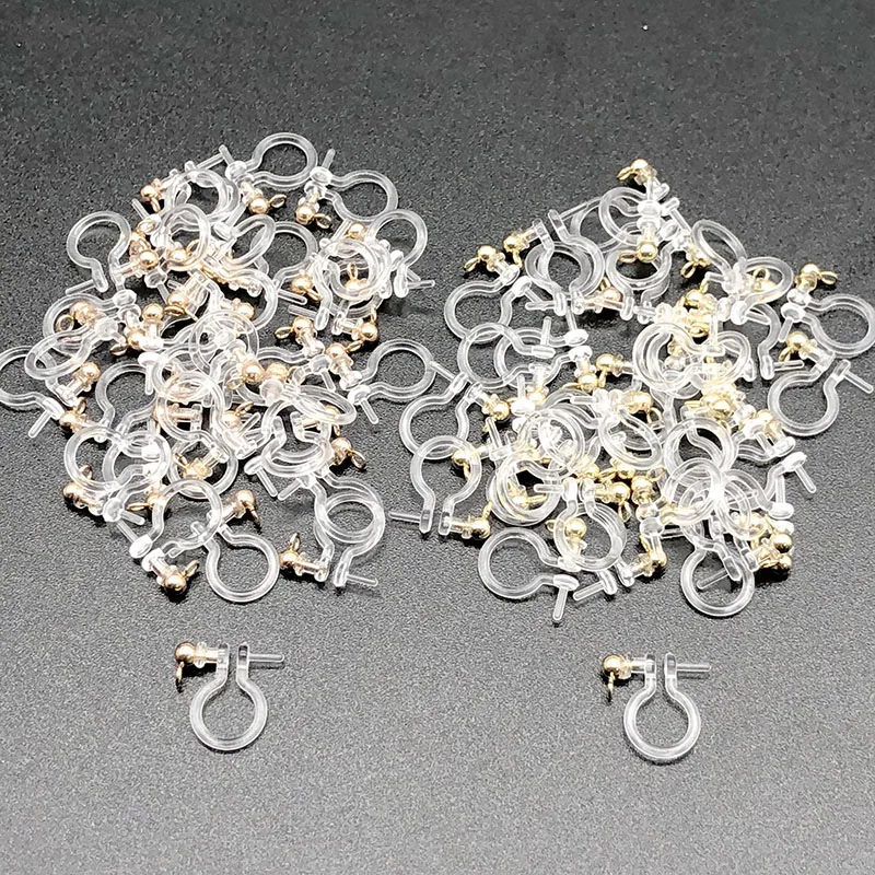 WIWI6PCS 11*11mm невидимые прозрачные золотые розы не проколотые уши клипсы на серьги