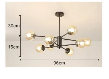 Лофт минималистичные люстры MODOU стеклянный светодиодный ретро лампы художественное украшение абажур подвесной светильник лампа светильники - Цвет корпуса: 8heads