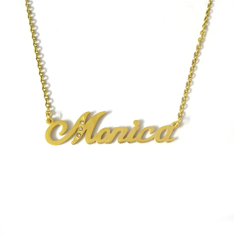 

FairLadyHood Monica Personalized Name Necklace Custom Women Name Pendant & Necklace Men Choker For Girl Birthday Gift