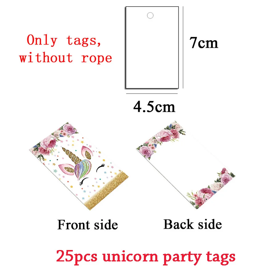 Tronzo Unicorn Party 25pcs Unicorn Gift Tags Wedding Favors And
