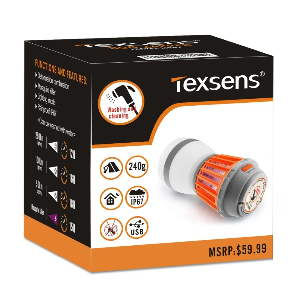 Texsens светодиодный москитный убийца лампы/светильник USB 2 в 1 борьба с вредителями Электроника Убийца мух ловушка для насекомых светильник отпугиватель насекомых жучков Zapper