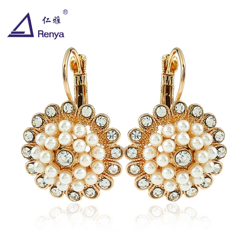 Buy Renya Sunflower Shap Pearl Setting Euro Wire Clip