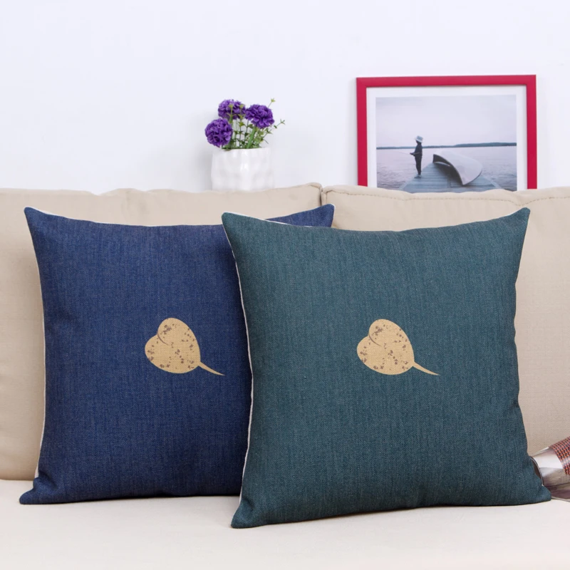 أفضل بيع الكتان غطاء وسادة اللوحة نمط الديكور غرفة نوم المخدة المنزل غطاء الوسادة كنبة مكتب 45x45 CM