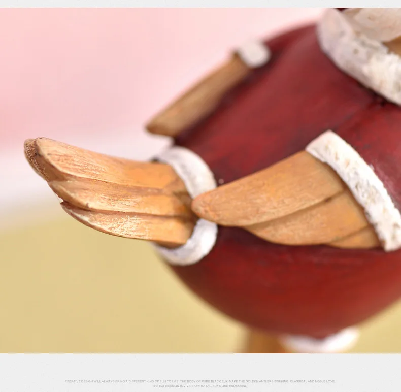 Vintage Resin Christmas Xmas Red Boot Fairy House Sculpture Decoration Ornament
