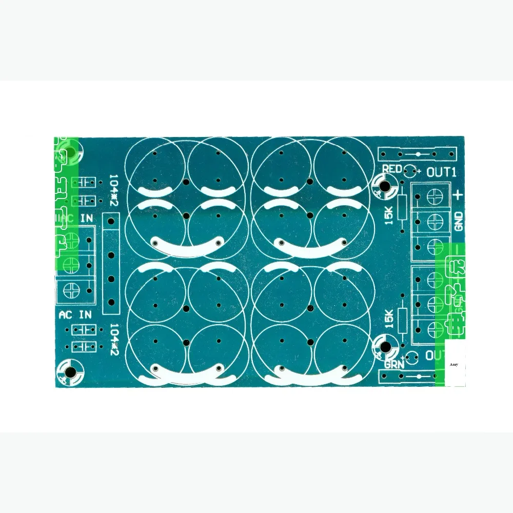 Двойной фильтр выпрямителя мощности, высококлассная Плата усилителя мощности, 2 группы параллельного выхода с защитной трубкой, пустая плата PCB