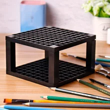 BGLN удобный держатель для ручек 96 отверстий квадратный держатель для ручек пористый и портативный отделочный пластиковый держатель для ручек художественные принадлежности