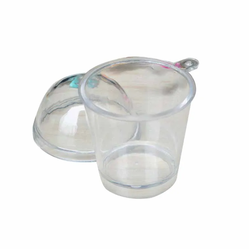 

100pcs Wholesale Japanese Kawaii Round Tiramisu Mousse Clear Cup With Cover Artificial Parfait Cups DIY Home Deco Parts