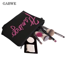 GABWE модный принт мультфильм Фламинго женские дорожные туалетные косметички сумка клатч сумочка косметичка