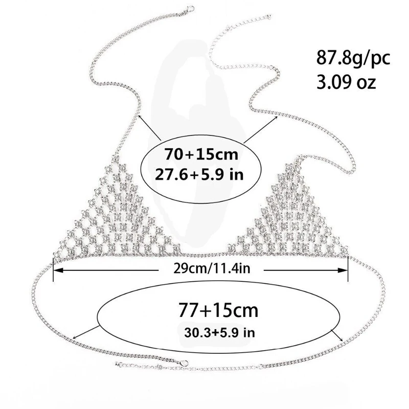 Пикантные Для женщин Мода жгут Топ бикини бюстгальтер грудь цепи цветок белье Цепочки и Ожерелья Цепочка даного аксессуары ювелирные изделия
