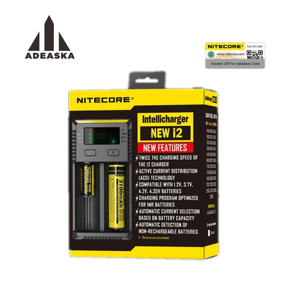 NITECORE 2017 новая версия 1 шт. зарядное устройство для батарей 16340 10440 AA AAA 14500 18650 26650