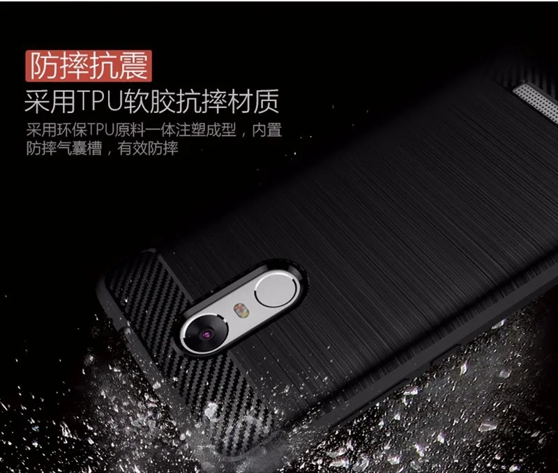 Caso para xiaomi redmi note 3 caso luxo silicone para xiomi redmi note 3 pro tpu macio escovado caso textura de fibra de carbono  (8)