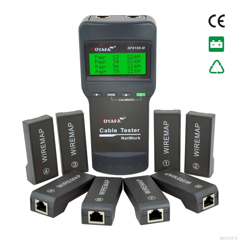 NF_8108M тестер длины кабеля RJ45 RJ11 USB сетевой кабель тестер метр NF8108-M