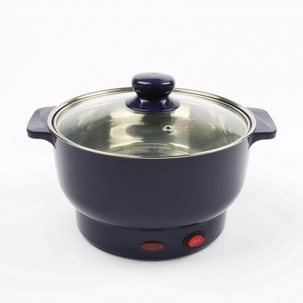 LSTACHi 1.5L Универсальный электрический плита дома Hotpot кастрюля из нержавеющей стали сковороде еда теплее пароход 20 см 2 шестерни 220 В