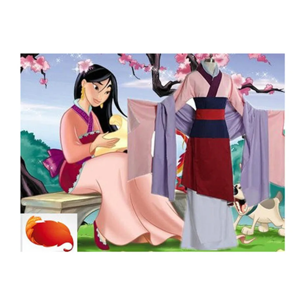 Принцесса Мулан костюм фильм Хуа мулань героиня Косплей китайский Hanfu платье для