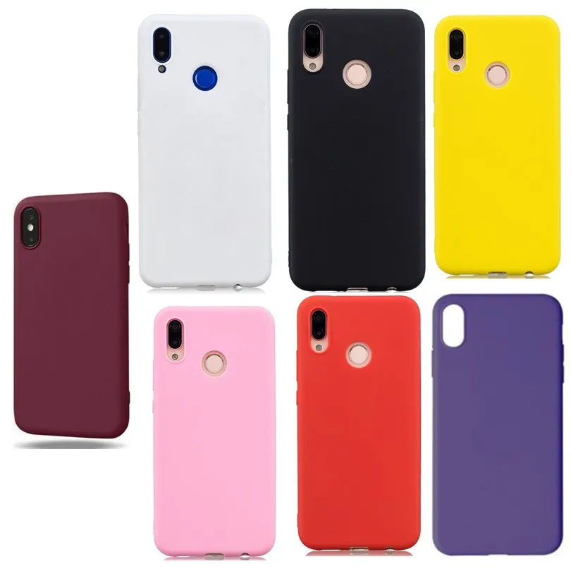 Cover For Huawei P30 P30Lite Case Candy Thin Matte Phone P20 Pro Lite P Smart 2018 Y5 Y6 Prime |
