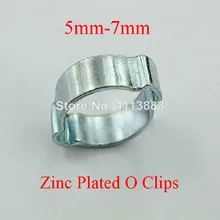 New Zinc Plated O-Clips O Clamp(5mm-7mm) For Use On Coolant Pipe Connections