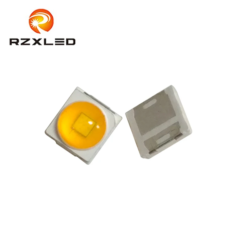 1000 шт./лот с шариком объектива 2 Вт 3 в LED SMD 3030 теплый белый 3000K чип 500мА для