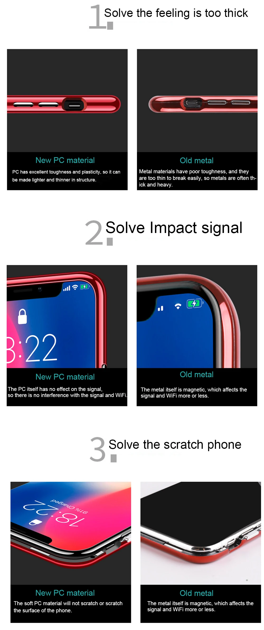 Ascromy Magnetic Adsorption Phone Case For iPhone X Tempered Glass Back Cover For iPhoen 10 8 Plus 7 6 6S Magnet Accessories (4)