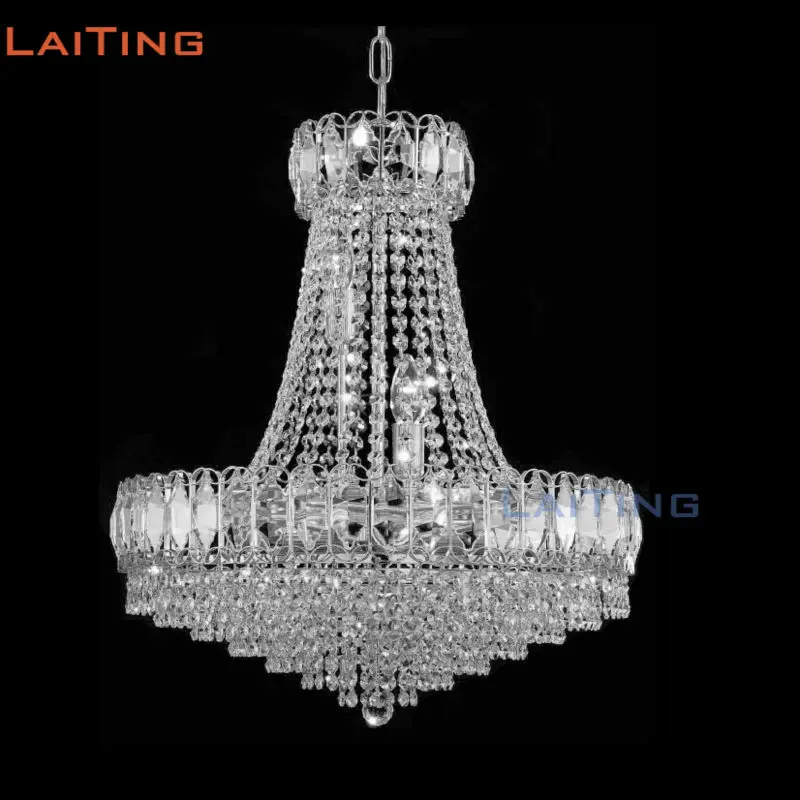 LAITING диаметр 56 см Корона Форма Элегантный дизайн украшения дома подвесной светильник коммерческих Уникальные кристаллы торшер LT-70038