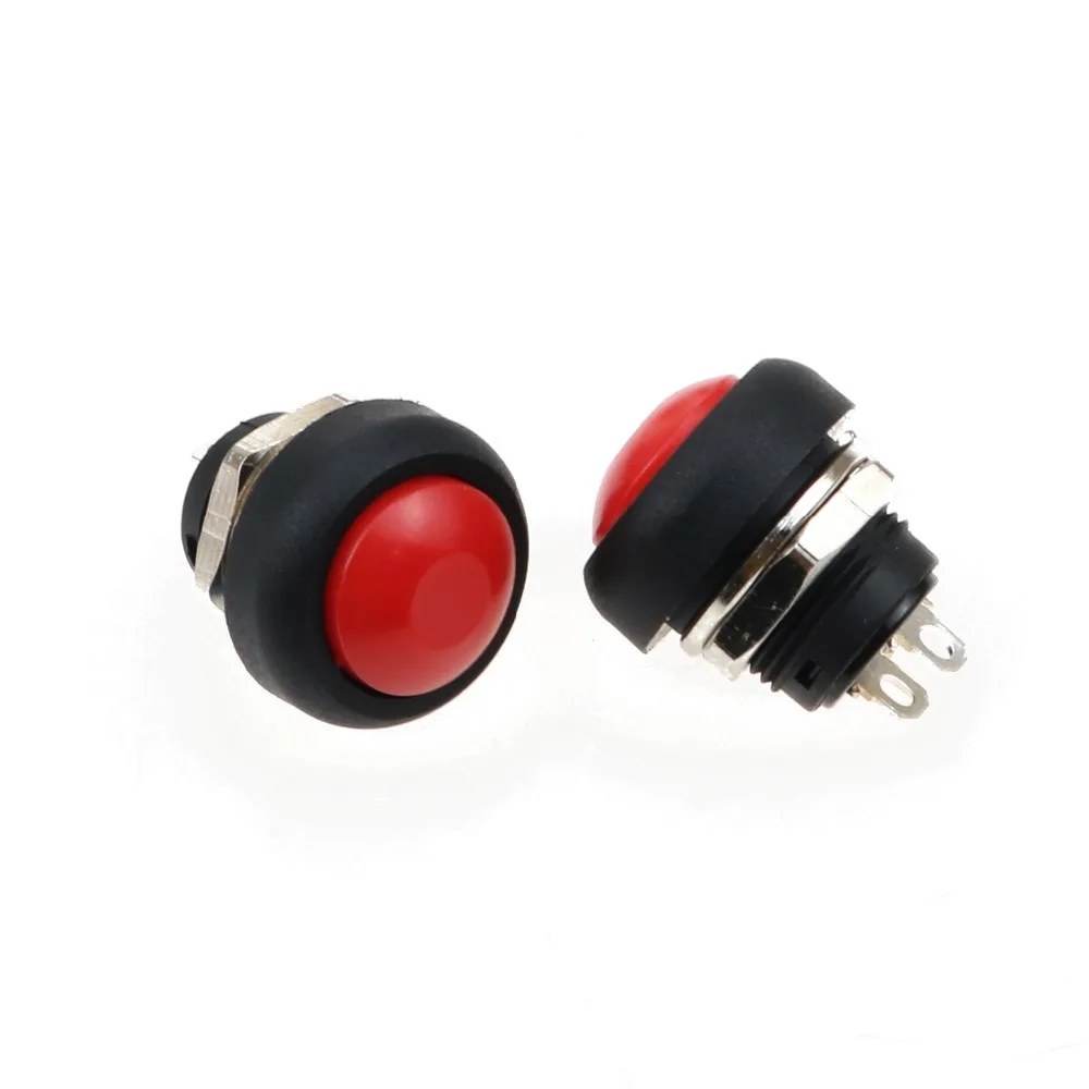 YuXi PBS-33B 12mm Momentary Push button Switch 12v momentary Push button Switch since the reset Non-locking