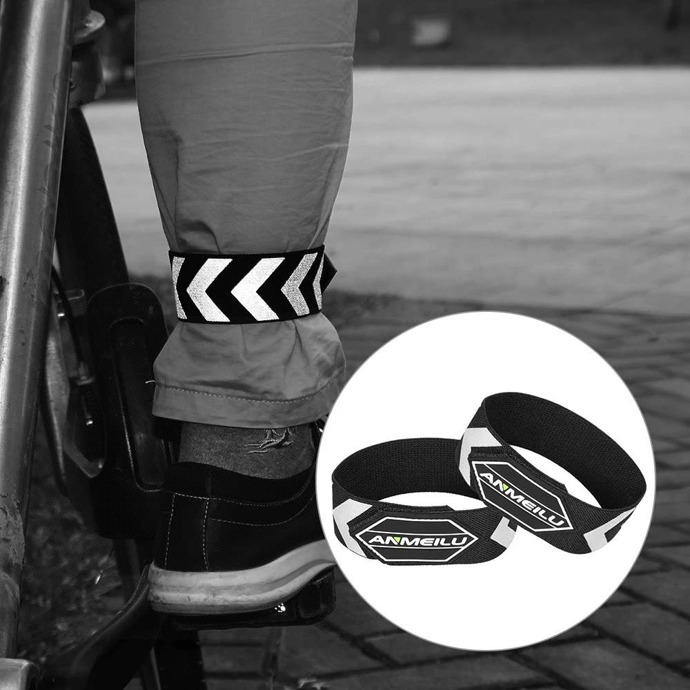 2PCS Leg Bands Elastic fabric Bike Ankle Leg Riding Pants Clip Puttee