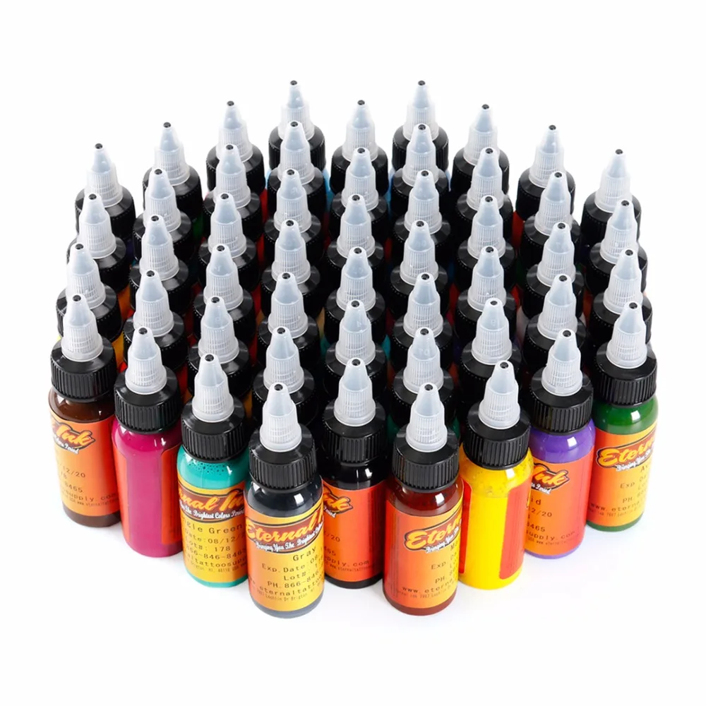 

50 Color Tattoo Body Art Kit 30ml Permanent Makeup Pigment Set Microblading Tattoo Ink Pigment 1oz