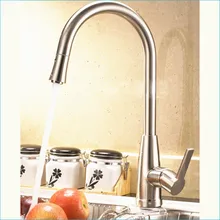 Выдвижной кухонный распылительный смеситель, один держатель с одиночным отверстием кухонный смеситель, горячая и холодная смеситель, J14818