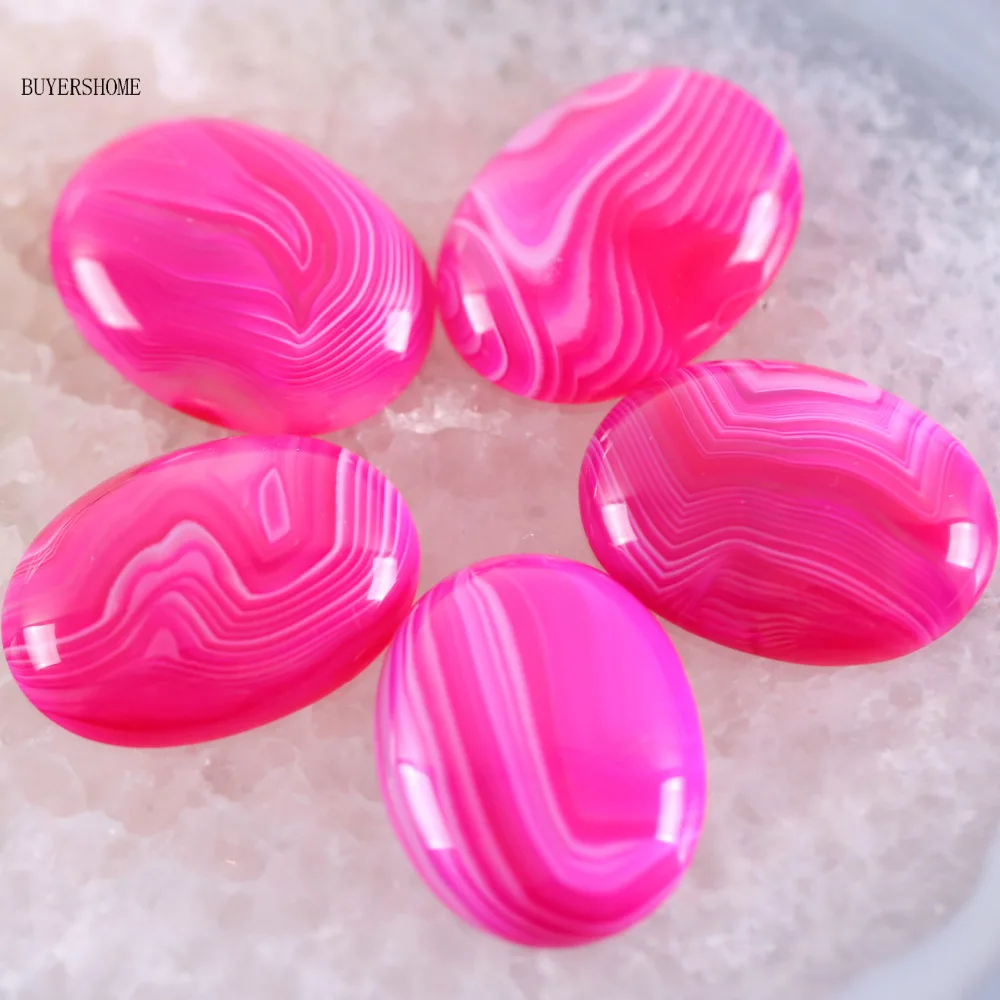 

Free Shipping New without tags Stone 30x40MM Natural Rose red Onyx Bead CAB Cabochon 1Pcs RK1701