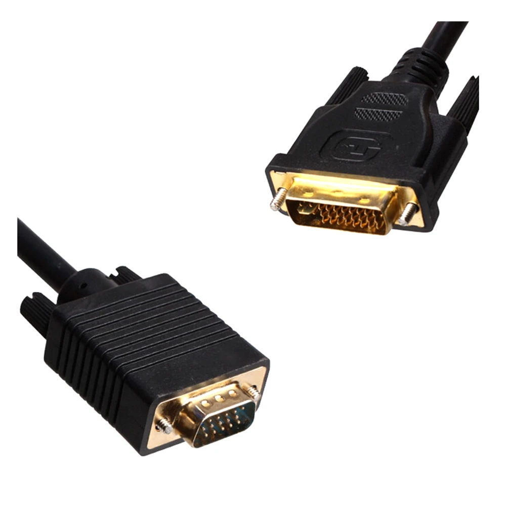 Высокое качество DVI 24+ 5(DVI-I) папа к VGA папа дисплей монитор кабель dvi к vga кабель 0,3 м/1,5 м