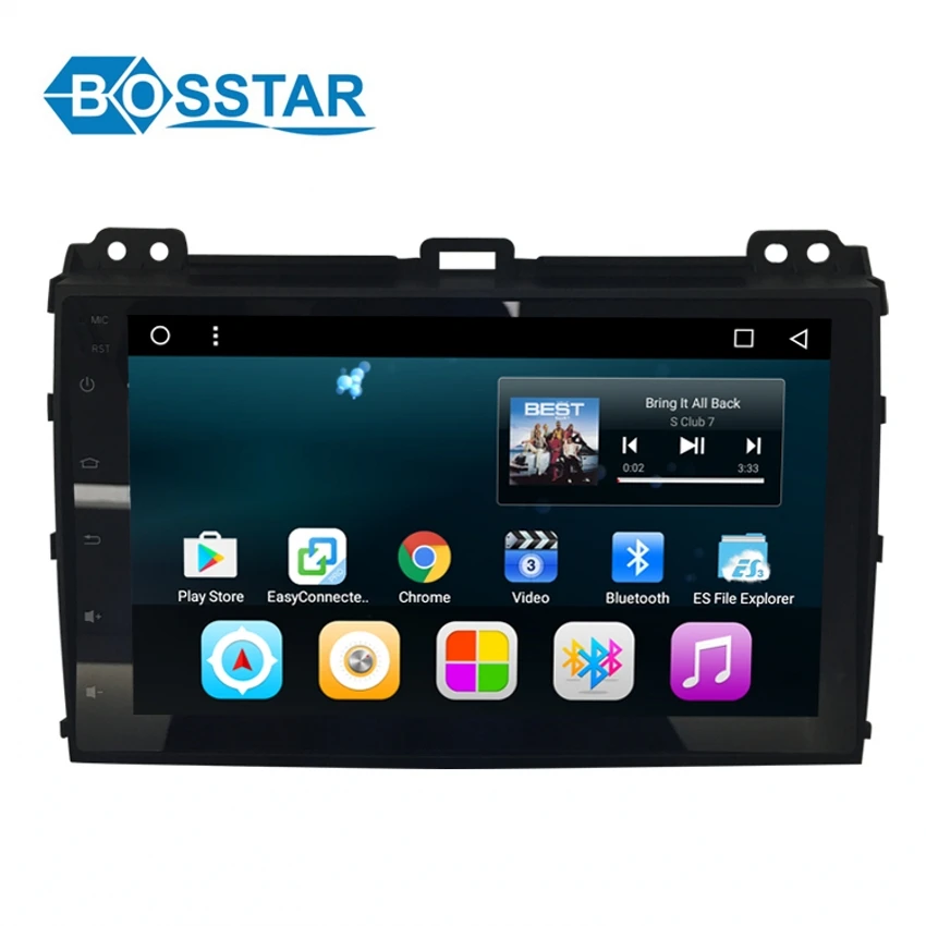 Bosstar quad core Android 7.1 system car stereo for Toyota Prado 2008 with wifi gps functions octa android dvd | Автомобили и
