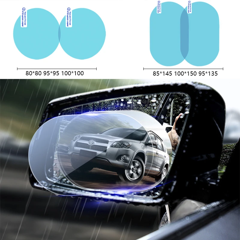 

2PCS Car styling Anti Fog Car Rearview Mirror Protective Waterproof Film For Toyota/skoda/KIA/Opel/AUdi/Suzuki/Fiat/BMW/Ford