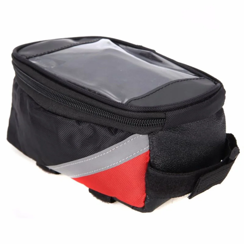 

1 pc Bicycle Bag Waterproof Cycling Bike Bicycle Front Frame Pannier Tube Bag Mobile Phone Bag