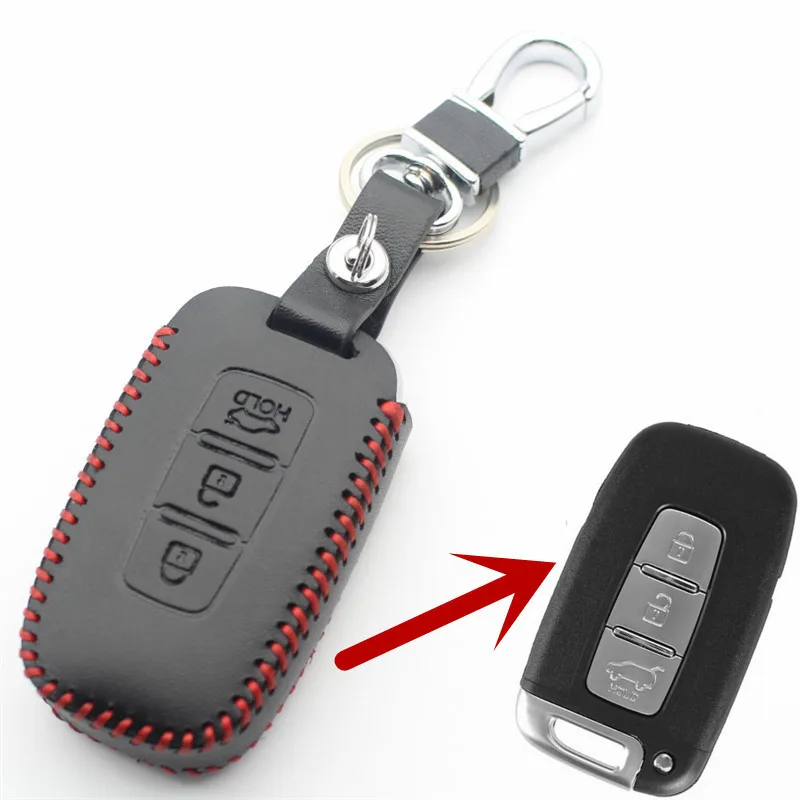 FLYBETTER натуральная кожа 3 кнопки Smart Key чехол для Kia K5/Sportage R/Sorento/Forte стайлинга автомобилей L1210