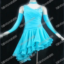 Мерцание Буле новое модное платье, конкурс латинские танцы платье, производительность Танцевальный костюм, сальса Танцы платье пикантные юбка для танцев l-0051