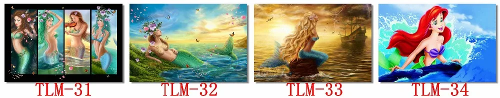 Пользовательские печати холст стены искусства принцесса плакат «Ариэль» Русалочка обои аниме наклейки на стену Детская Спальня Декор#0881