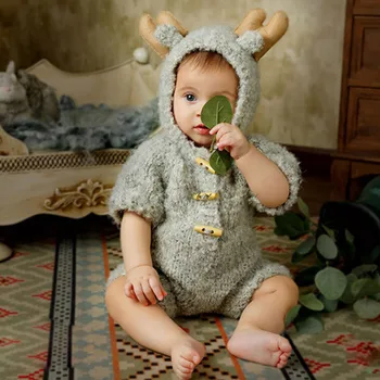 

Ylsteed Baby Photography Props Crochet Soft Costume Infant Shooting Outfit Cute Animal Style Baby Bear Ears Hat Baby Shower Gift