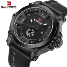 men watches top brand luxury sport watch steampunk naviforce sport watches Leather Quartz Man military Clock Relogio Masculino