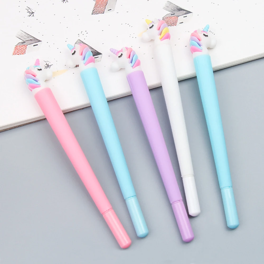 1pcs Cute Asleep Unicorn Gel Pen Stationery Black Ink 8733465756 870037659 8752861772 8752876563 8768819640 8768858047 Korea Cute Pen Asleep Fluffy Unicorn Gel