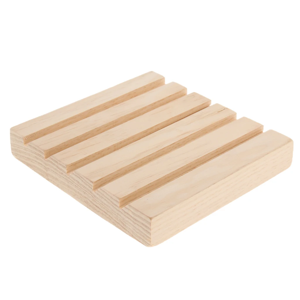 Vintage Understated Style Natural Wood Multi-use Earrings Rings Jewelry Display Tray Organizer Holder Showcase