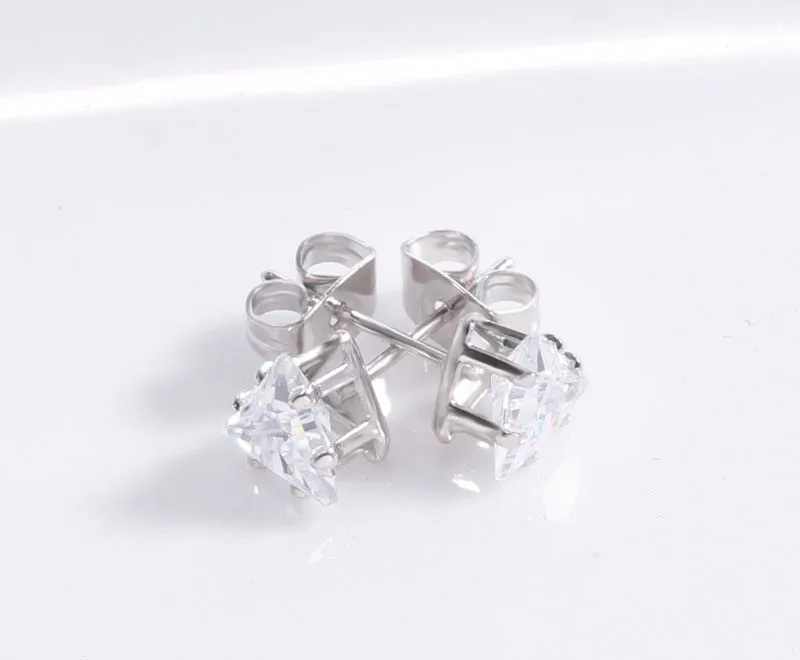 Silver Triangle Stud Earrings Fashion Boucle d'oreille Crystal Style Jewelry Girl Women Female Brincos Pendientes Mujer Moda E62 (5)