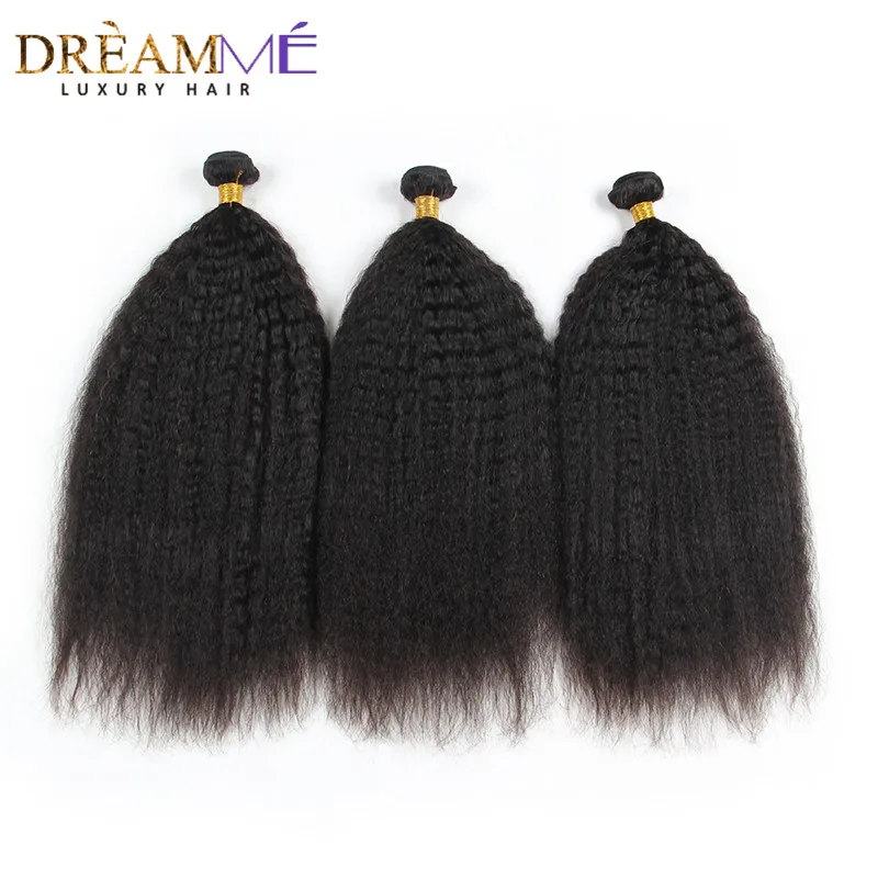 Dreamme queen кудрявые Прямые Натуральные пучки волос индийские волосы Remy 1 шт. только 12