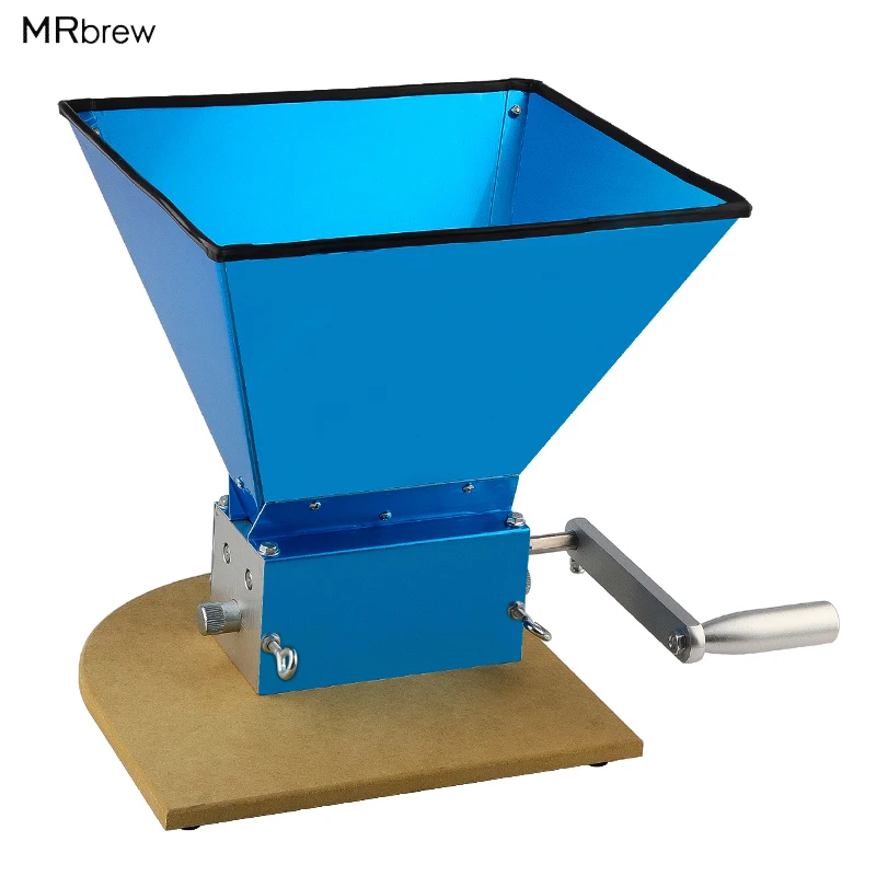 

Stainless Steel 3 Rollers Barley Malt Mill Crusher Grain Mill Portable Grinder with Wooden Base Home Beer brewing Top Quality