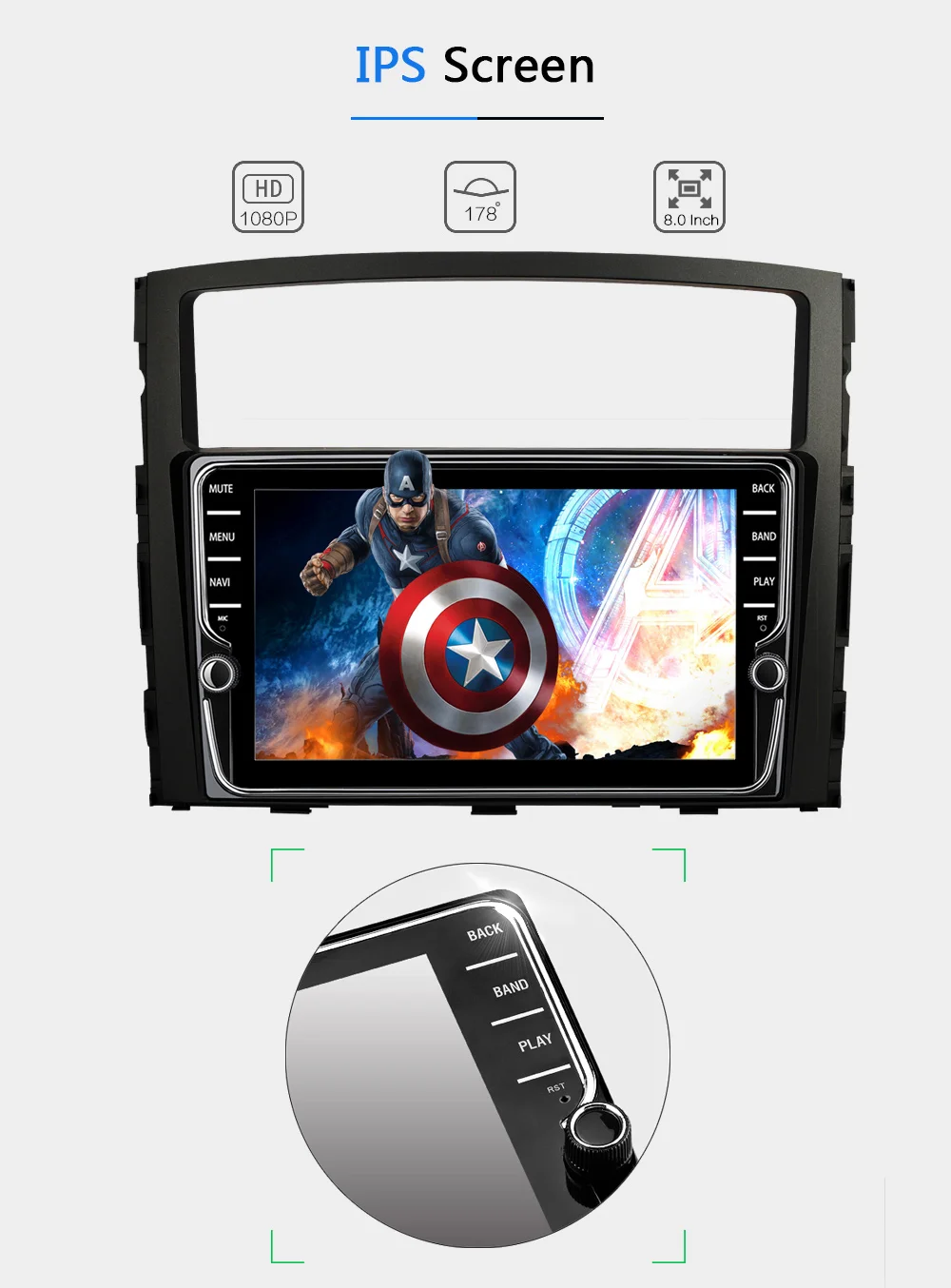 Sale Funrover 2 din Android 8.0 car dvd multimedia Player For Mitsubishi Pajero V97 V93 2006-2015 car radio gps navigation IPS EQ RDS 4