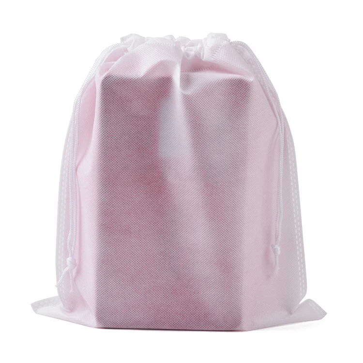 Wholesale Custom Logo Wedding Decoration Christmas Gift Bag 50pcs/Lot 30x40cm White Fabric Non Woven Drawstring | Украшения и