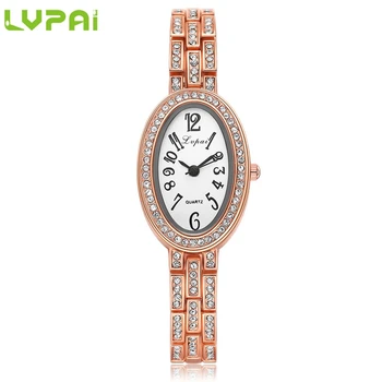 

2017 LVPAI Fashion Ladies Women Unisex Stainless Steel Rhinestone Quartz Wrist Watch Fe27