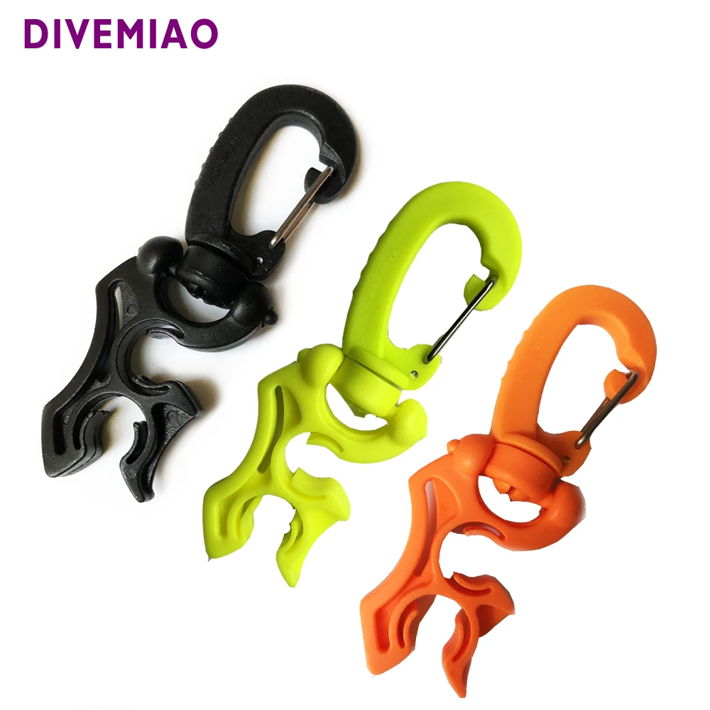 SCUBA diving equipment hose holder BCD Double Hose hook with swivel For