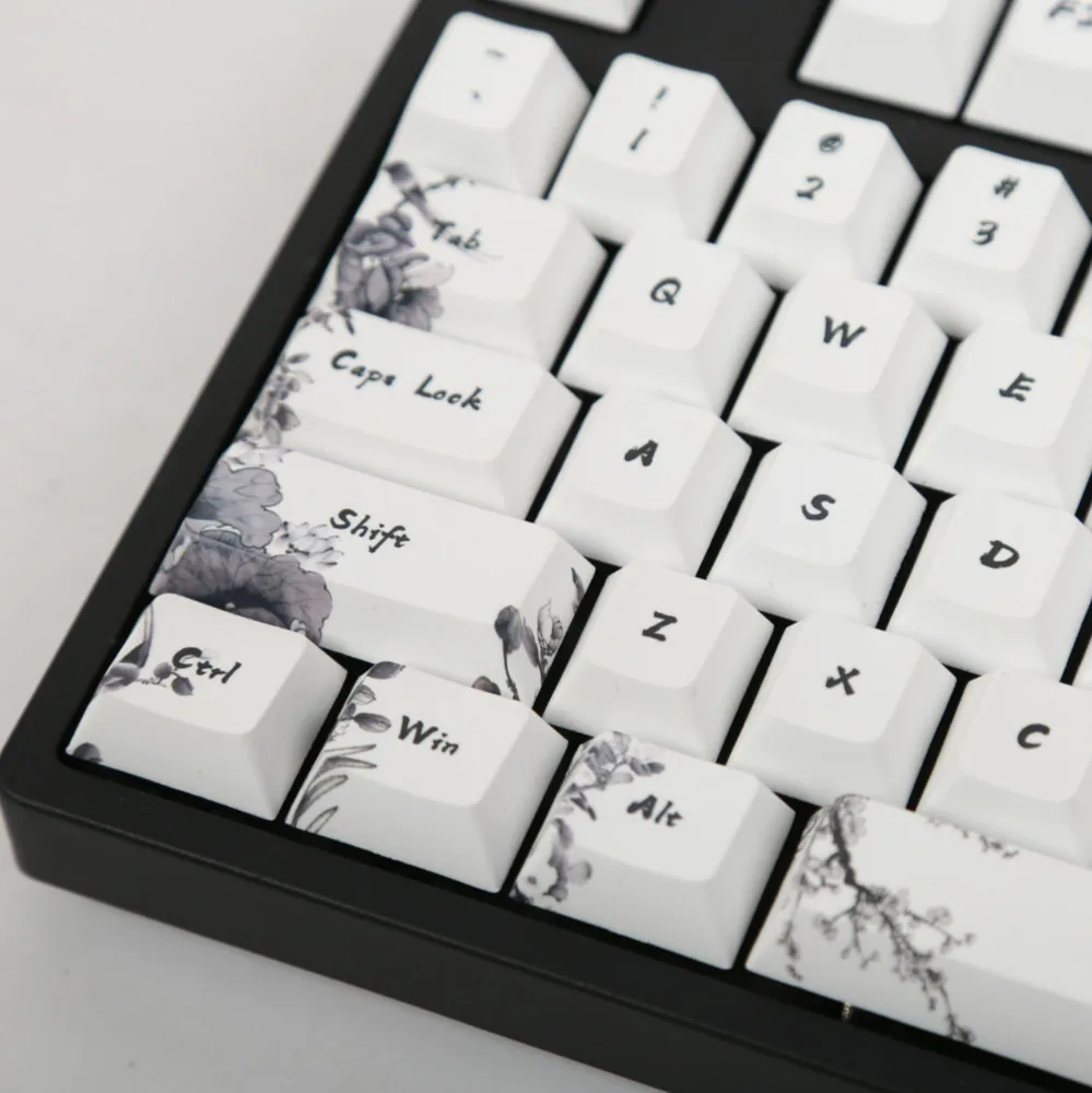  Ink keycap keycaps 5-Surfaces Dye sub Profile 104 Key ANIS Layout Augment For Standard Mechanical K