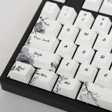 Ink keycap keycaps 5-Surfaces Dye sub Profile 104 Key ANIS Layout Augment For Standard Mechanical Keyboard Newly Arrival