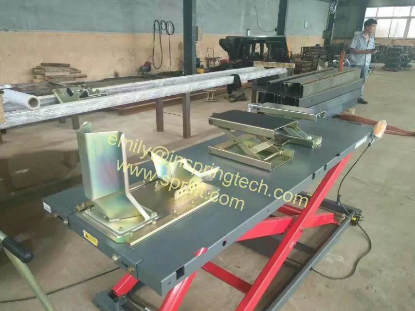 

2019 new type Hydraulic cylinder drive with magnet handling handle Scissor motorcycle lift table LM1200